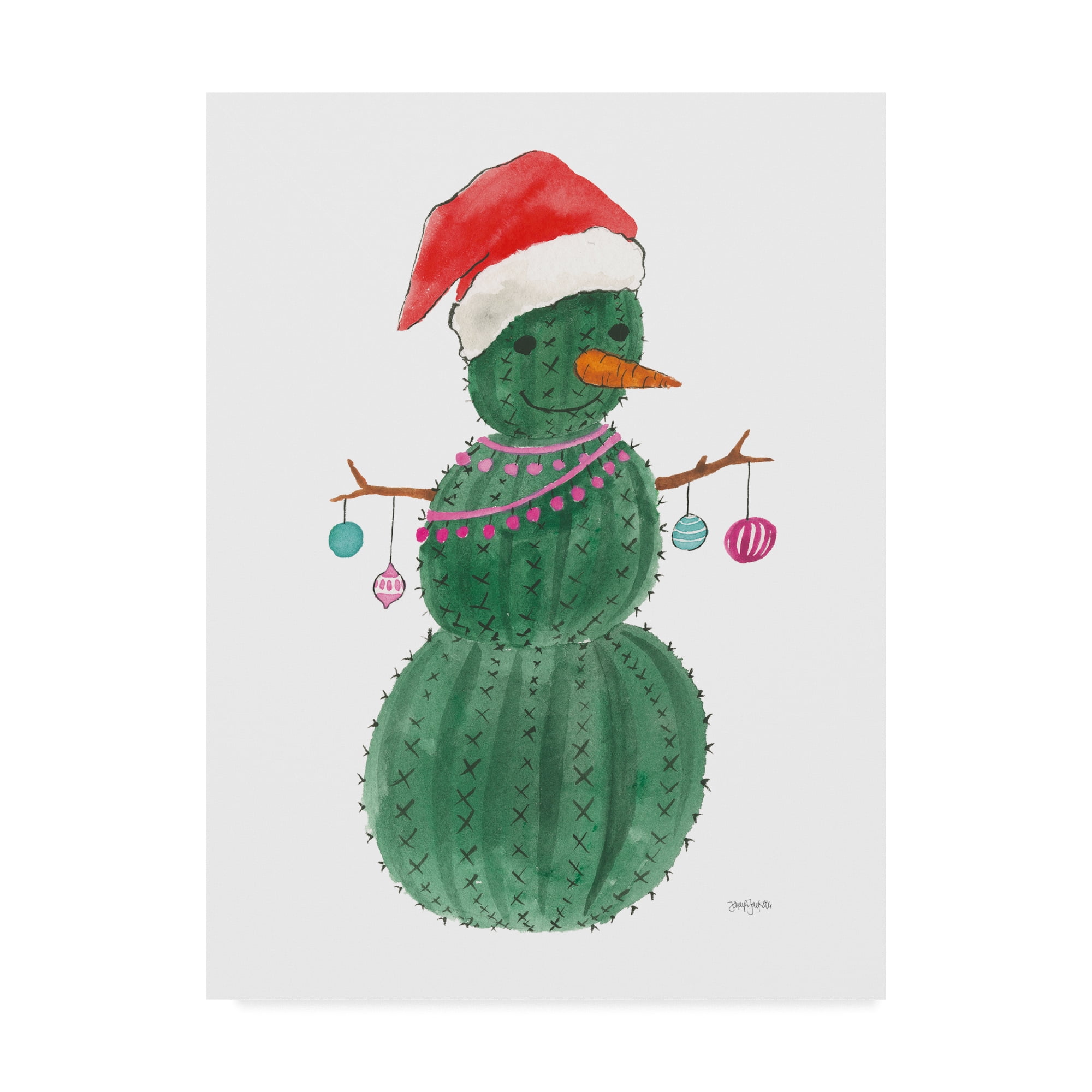 Trademark Fine Art 'A Very Cactus Christmas I' Canvas Art by Jenaya Jackson