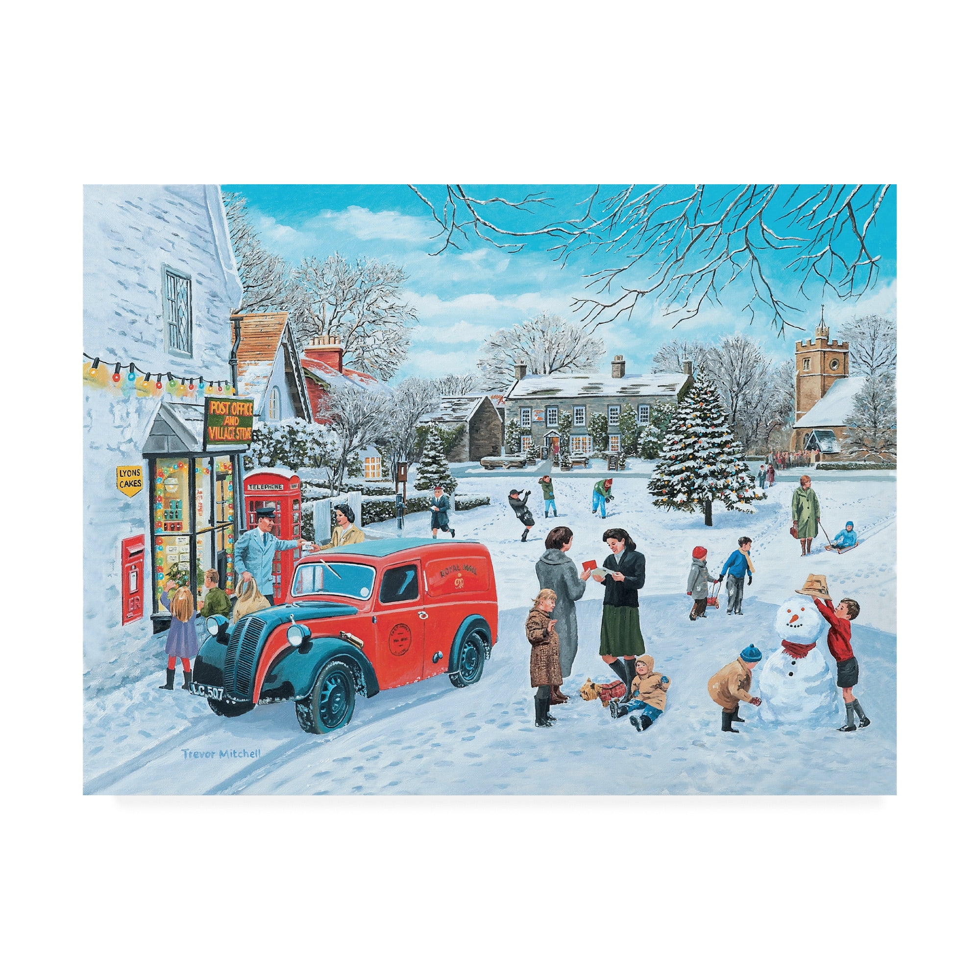 Trademark Fine Art 'A Village Christmas' Canvas Art by Trevor Mitchell