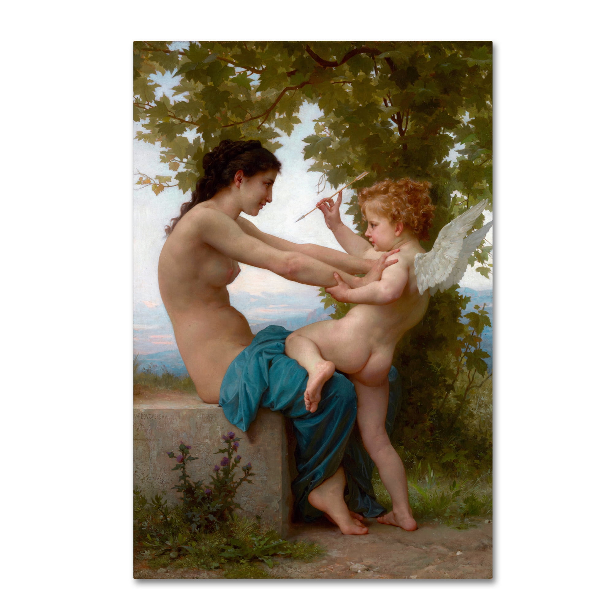 Trademark Fine Art 'A Young Girl Defending Herself Against Eros' Canvas Art by Botticelli