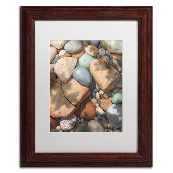 Trademark Fine Art "Above the Shadows Break" Canvas Art by Stephen Stavast, White Matte, Wood Frame