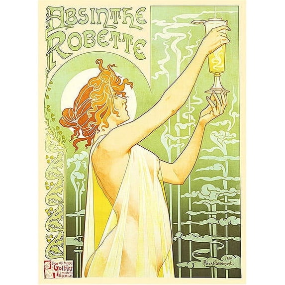 Trademark Fine Art "Absinthe Robette" Canvas Art by Privat Livemont