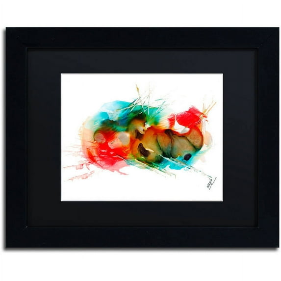 Trademark Fine Art "Abstract 01" Canvas Art by Mako, Black Matte, Black Frame