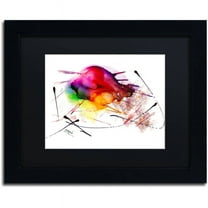 Trademark Fine Art "Abstract 02" Canvas Art by Mako, Black Matte, Black Frame