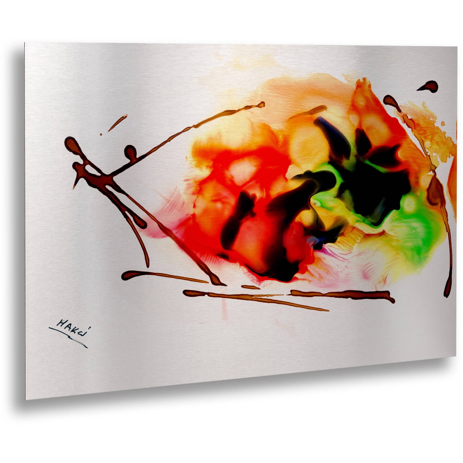 Trademark Fine Art "Abstract 05" Brushed Aluminum Wall Art Art by Mako