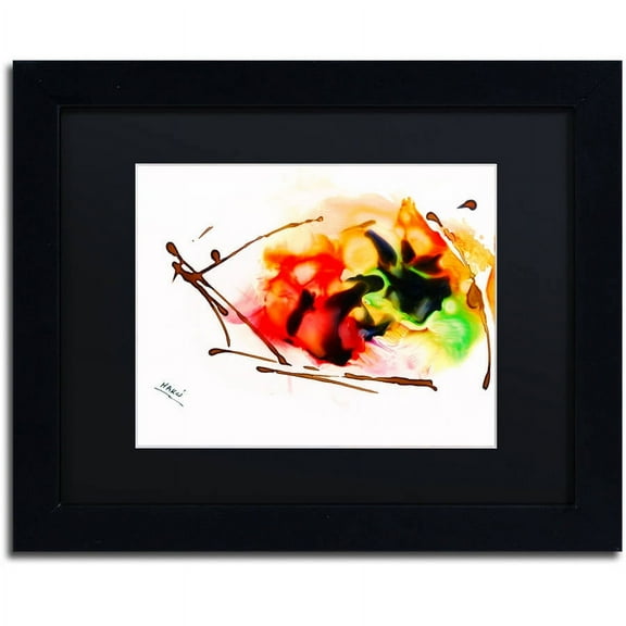 Trademark Fine Art "Abstract 05" Canvas Art by Mako, Black Matte, Black Frame