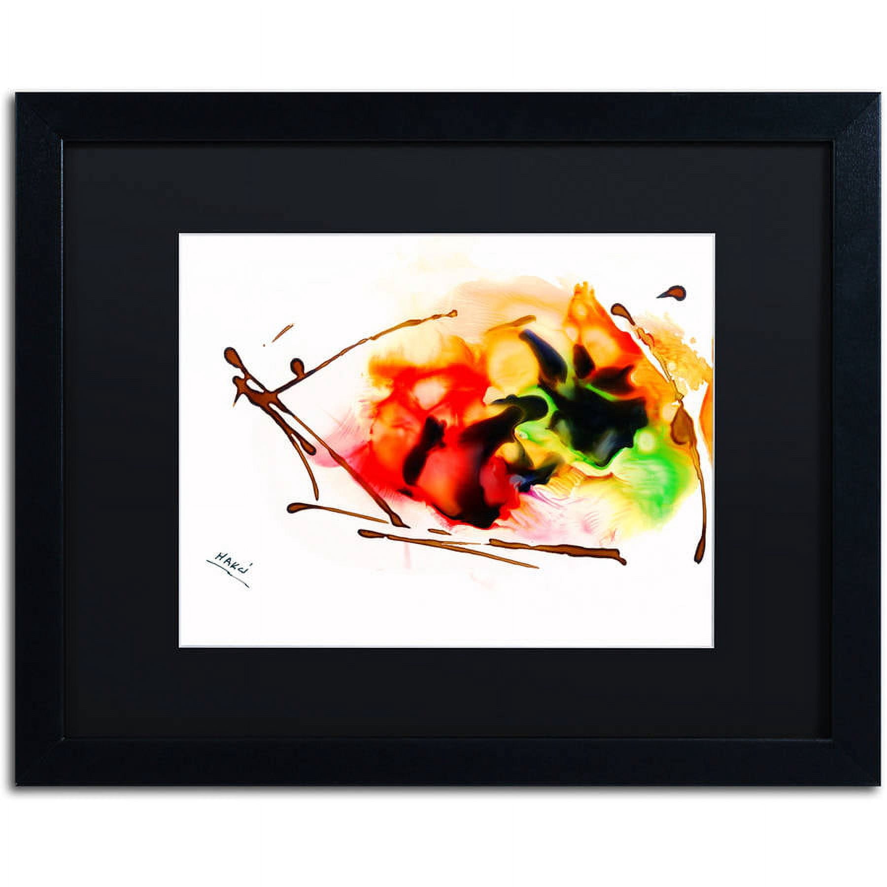 Trademark Fine Art "Abstract 05" Canvas Art by Mako, Black Matte, Black Frame