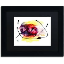 Trademark Fine Art "Abstract 06" Canvas Art by Mako, Black Matte, Black Frame