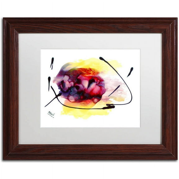 Trademark Fine Art "Abstract 06" Canvas Art by Mako, White Matte, Wood Frame