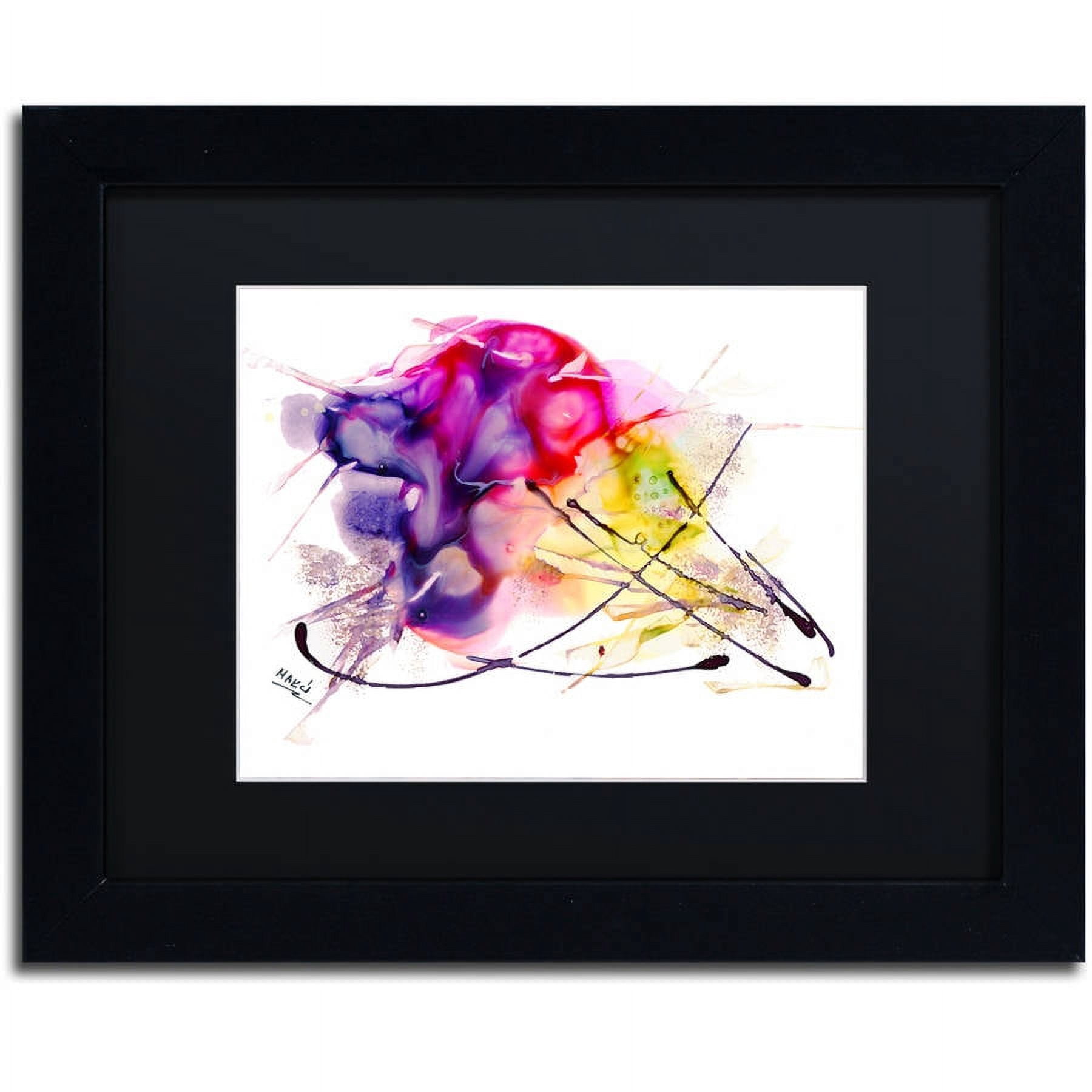 Trademark Fine Art "Abstract 08" Canvas Art by Mako, Black Matte, Black Frame
