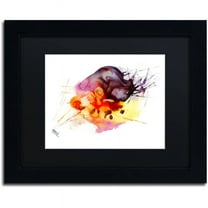 Trademark Fine Art "Abstract 10" Canvas Art by Mako, Black Matte, Black Frame