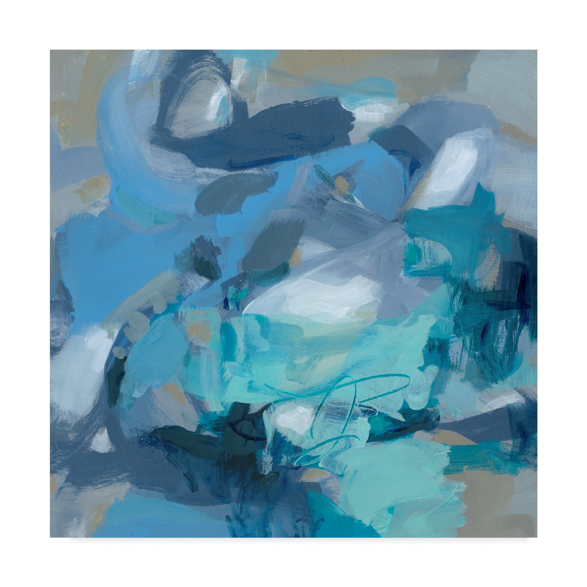 Trademark Fine Art 'Abstract Blues I' Canvas Art by Christina Long