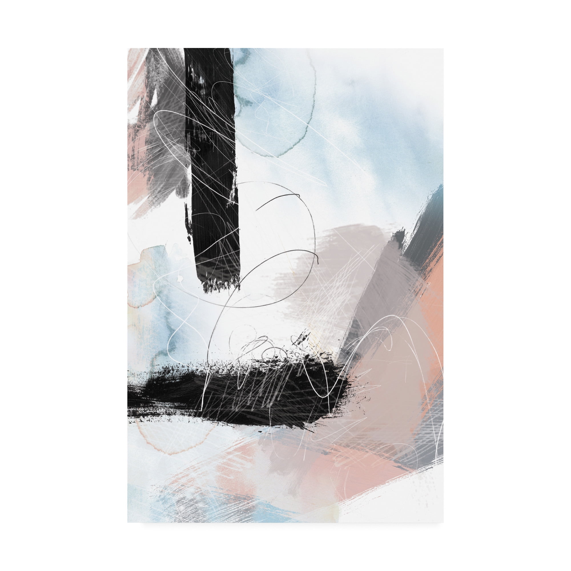 Trademark Fine Art 'Abstract Blush No. 1' Canvas Art by Louis Duncan-He