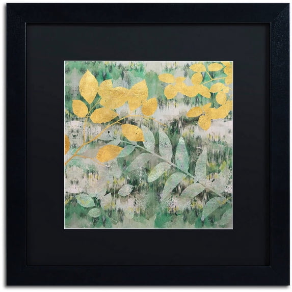 Trademark Fine Art "Abstract Branches" Canvas Art by Lisa Powell Braun, Black Matte, Black Frame