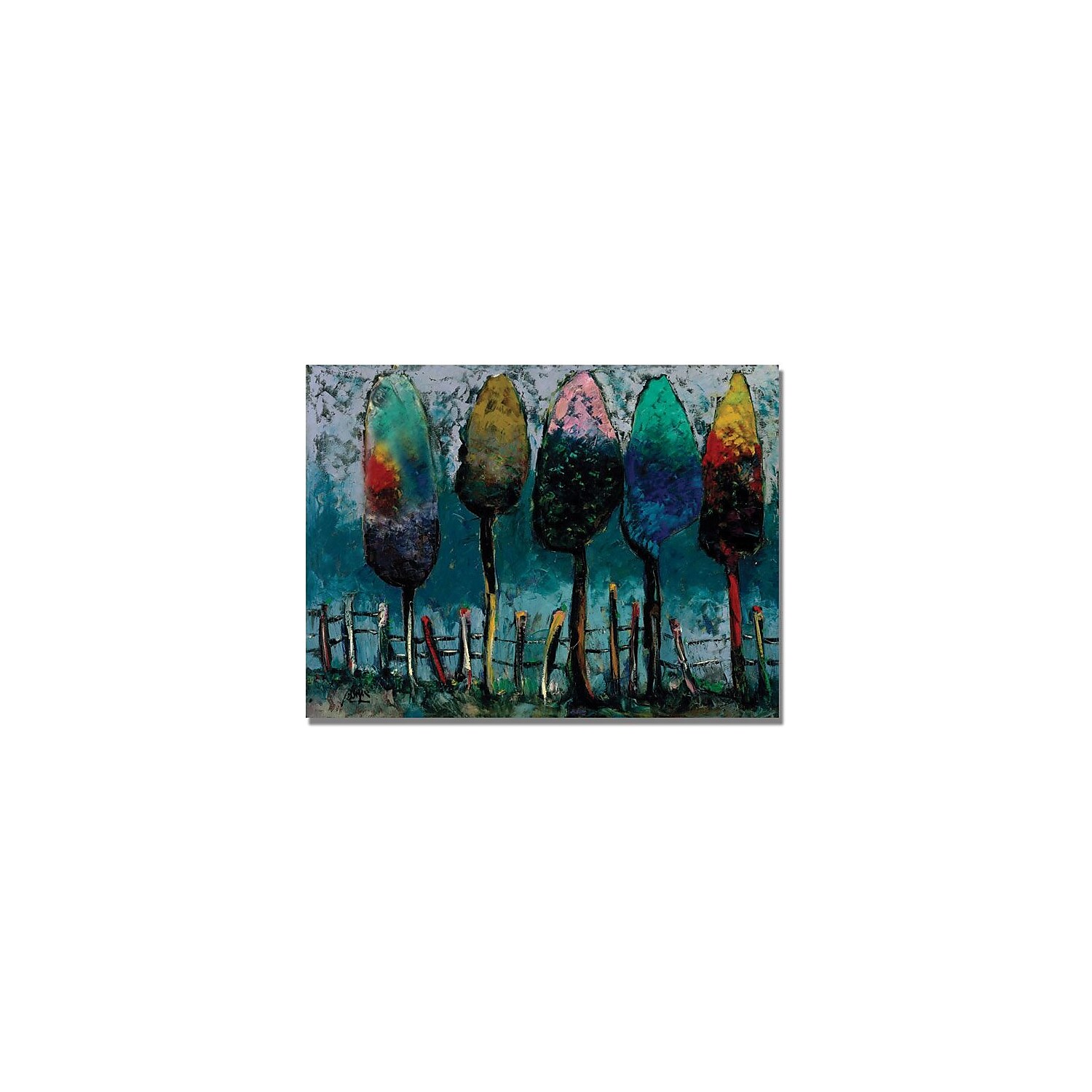 Trademark Fine Art Abstract Canvas Art ' Boyer Azul Cielo ' by Masters Fine Art