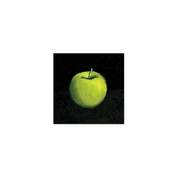 Trademark Fine Art Abstract Canvas Art ' Green Apple ' by Michelle Calkins