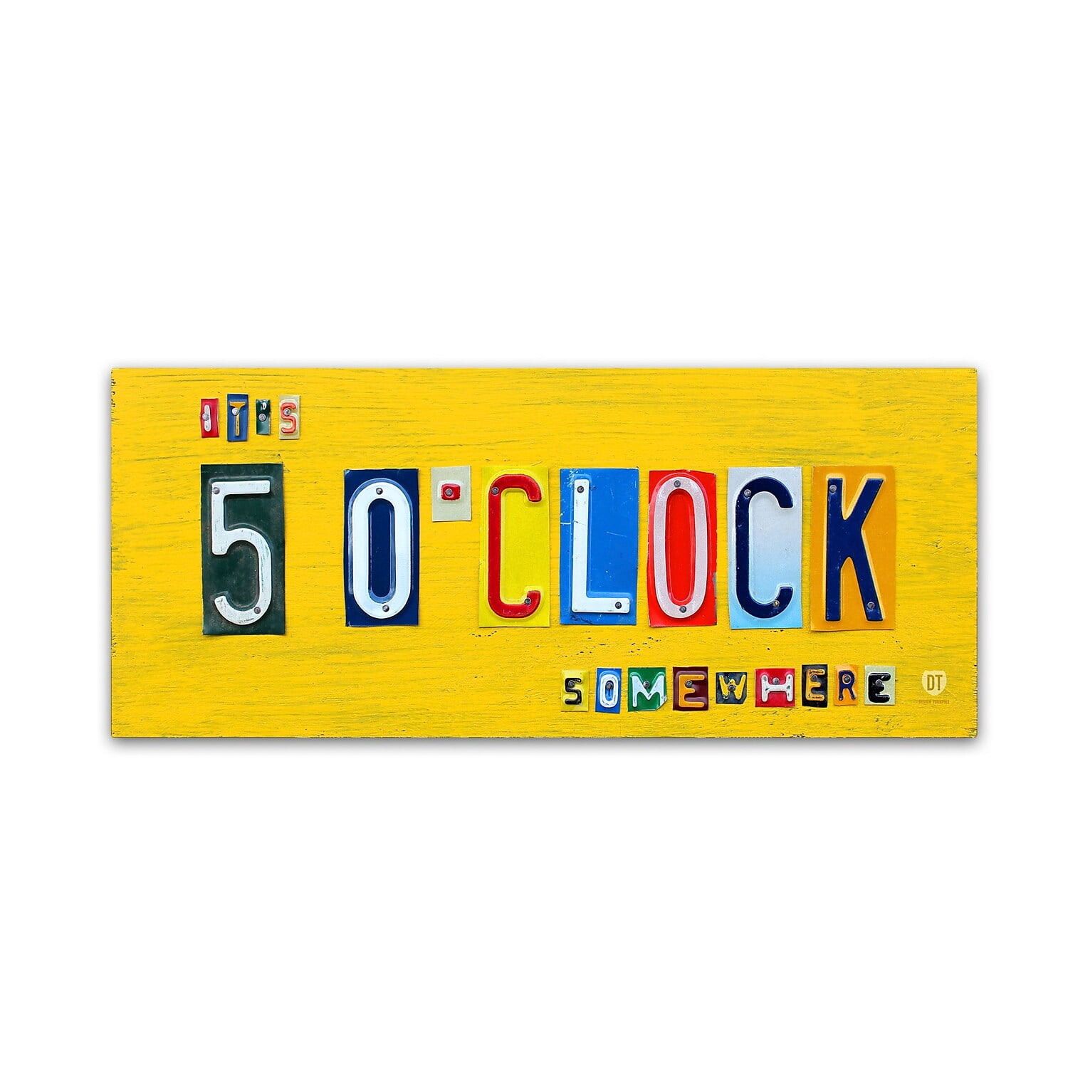 Trademark Fine Art Abstract Canvas Art ' It's 5 O'Clock Somewhere ' by Design Turnpike