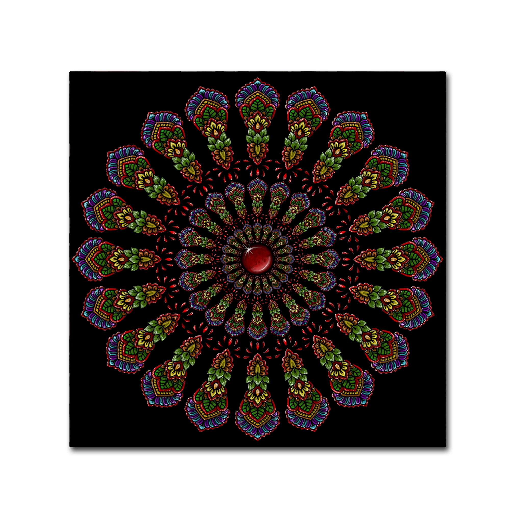 Trademark Fine Art Abstract Canvas Art ' Kaleidoscope Mandala ' by Delyth Angharad