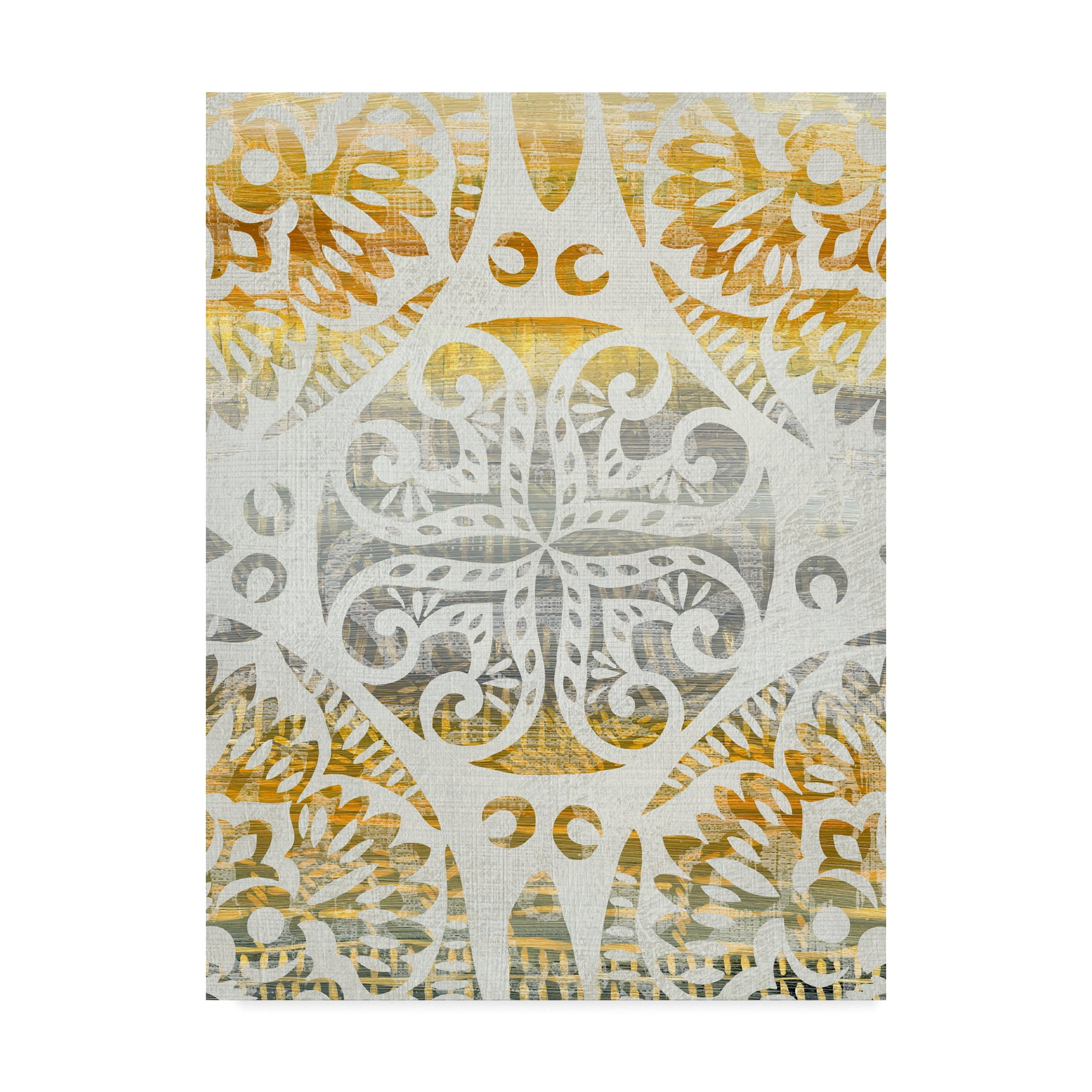 Trademark Fine Art Abstract Canvas Art ' Tapestry Rosette I ' by Chariklia Zarris