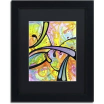 Trademark Fine Art "Abstract" Canvas Art by Dean Russo, Black Matte, Black Frame