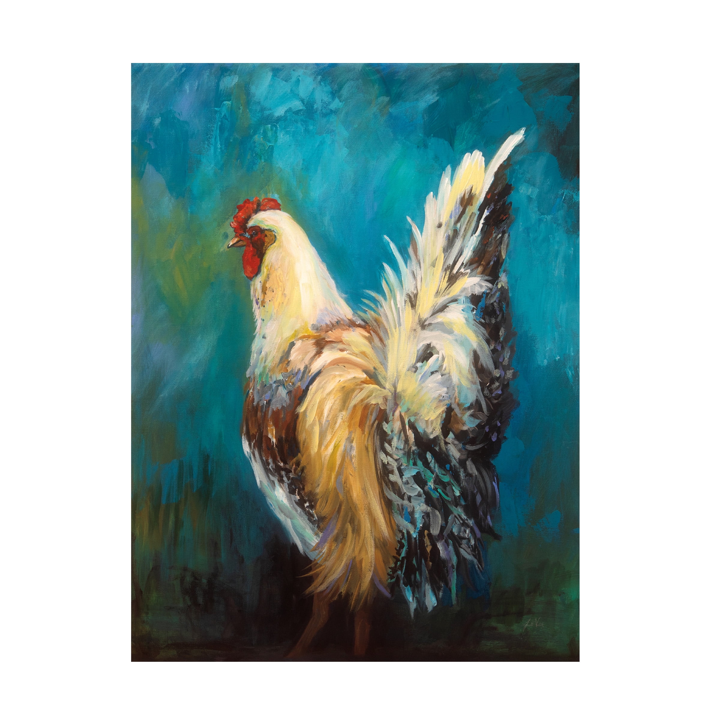 Trademark Fine Art 'Abstract Chicken Portrait' Canvas Art by Jeanette Vertentes