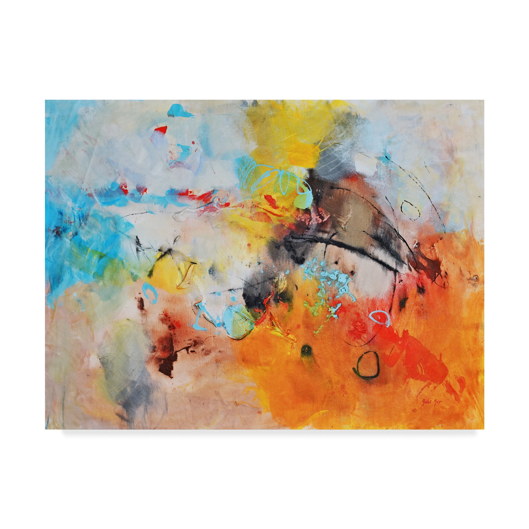 Trademark Fine Art 'Abstract Colors' Canvas Art by Gabi Ger