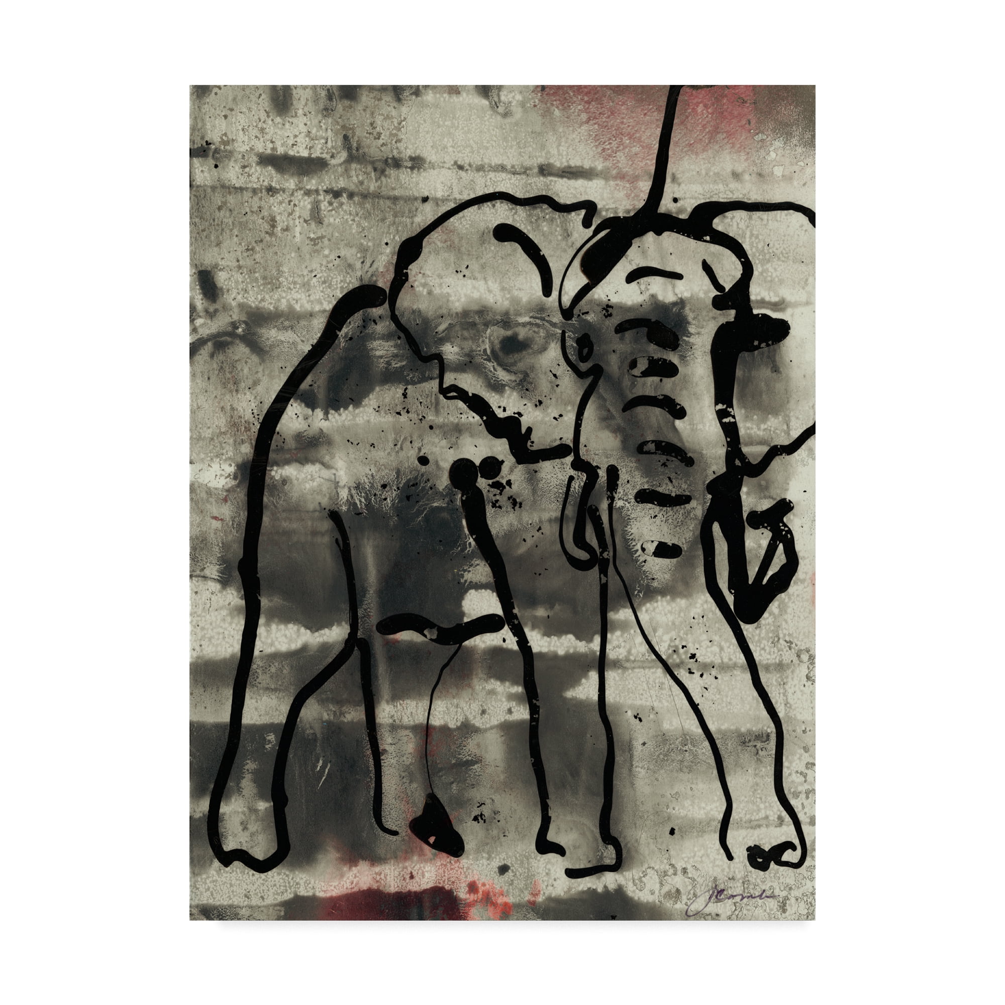 Trademark Fine Art 'Abstract Elephant I' Canvas Art by Joyce Combs