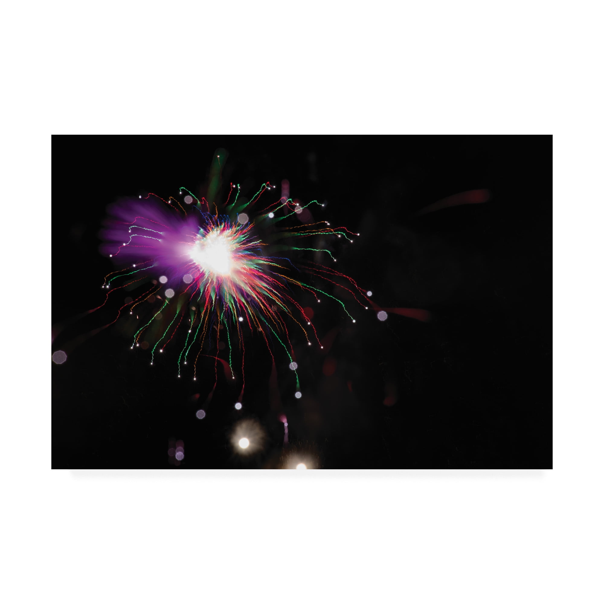 Trademark Fine Art 'Abstract Fireworks in Technocolor' Canvas Art by Kurt Shaffer