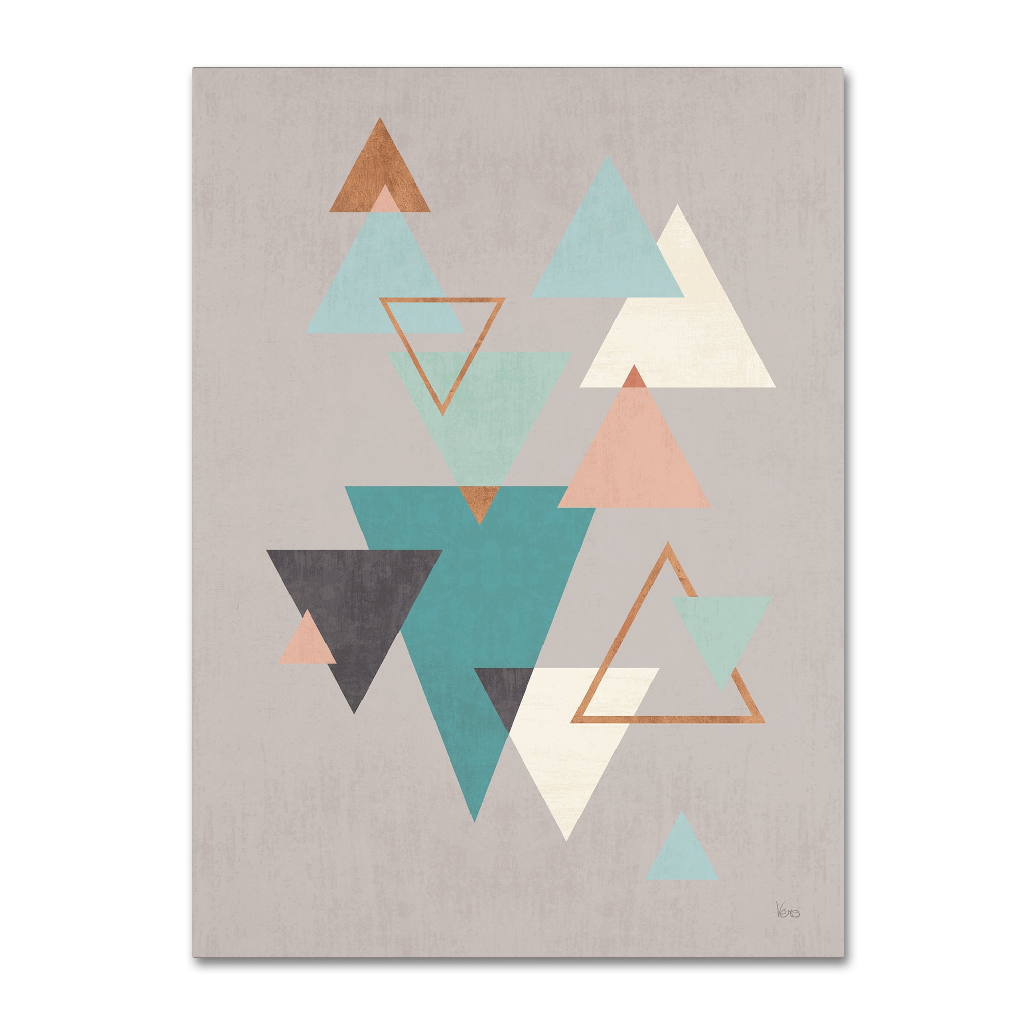 Trademark Fine Art 'Abstract Geo II Gray' Canvas Art by Veronique Charron