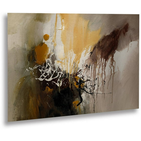 Trademark Fine Art "Abstract I" Brushed Aluminum Wall Art Art by Rio 16" x 22"
