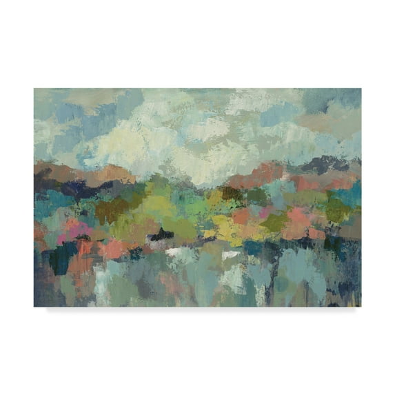 Trademark Fine Art 'Abstract Lakeside' Canvas Art by Silvia Vassileva