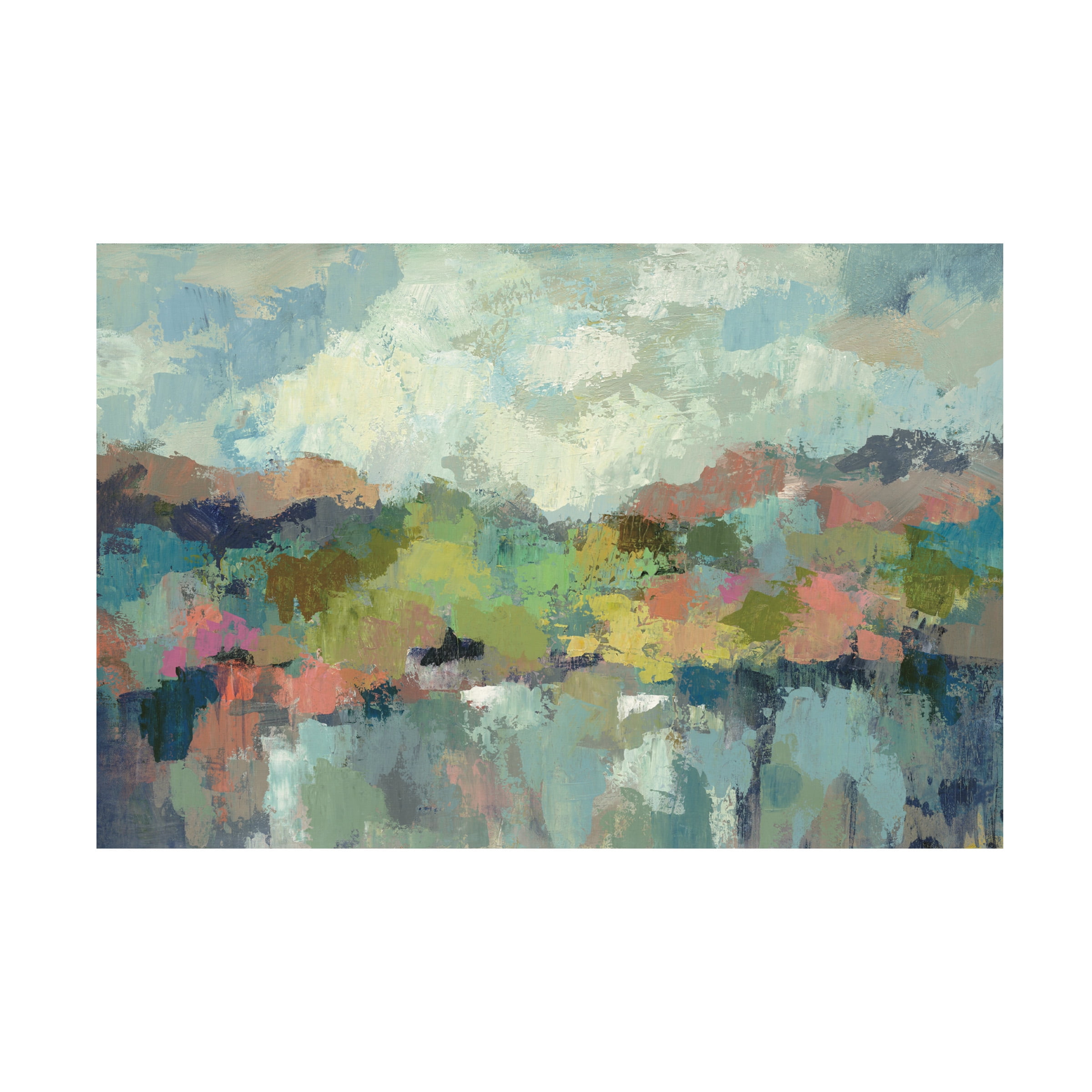 Trademark Fine Art 'Abstract Lakeside' Canvas Art by Silvia Vassileva