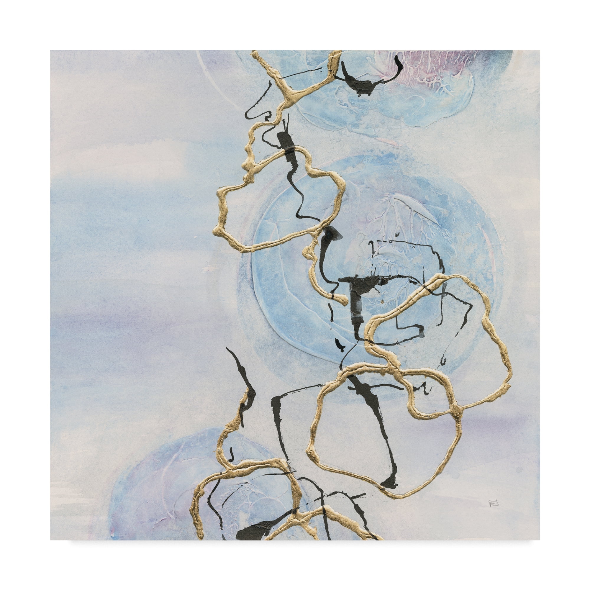 Trademark Fine Art 'Abstract Lines on Pastel II' Canvas Art by Chris Paschke