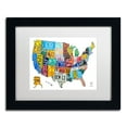 thumbnail image 1 of Trademark Fine Art Abstract Matted Framed Art ' License Plate Map2 ' by Design Turnpike, 1 of 4