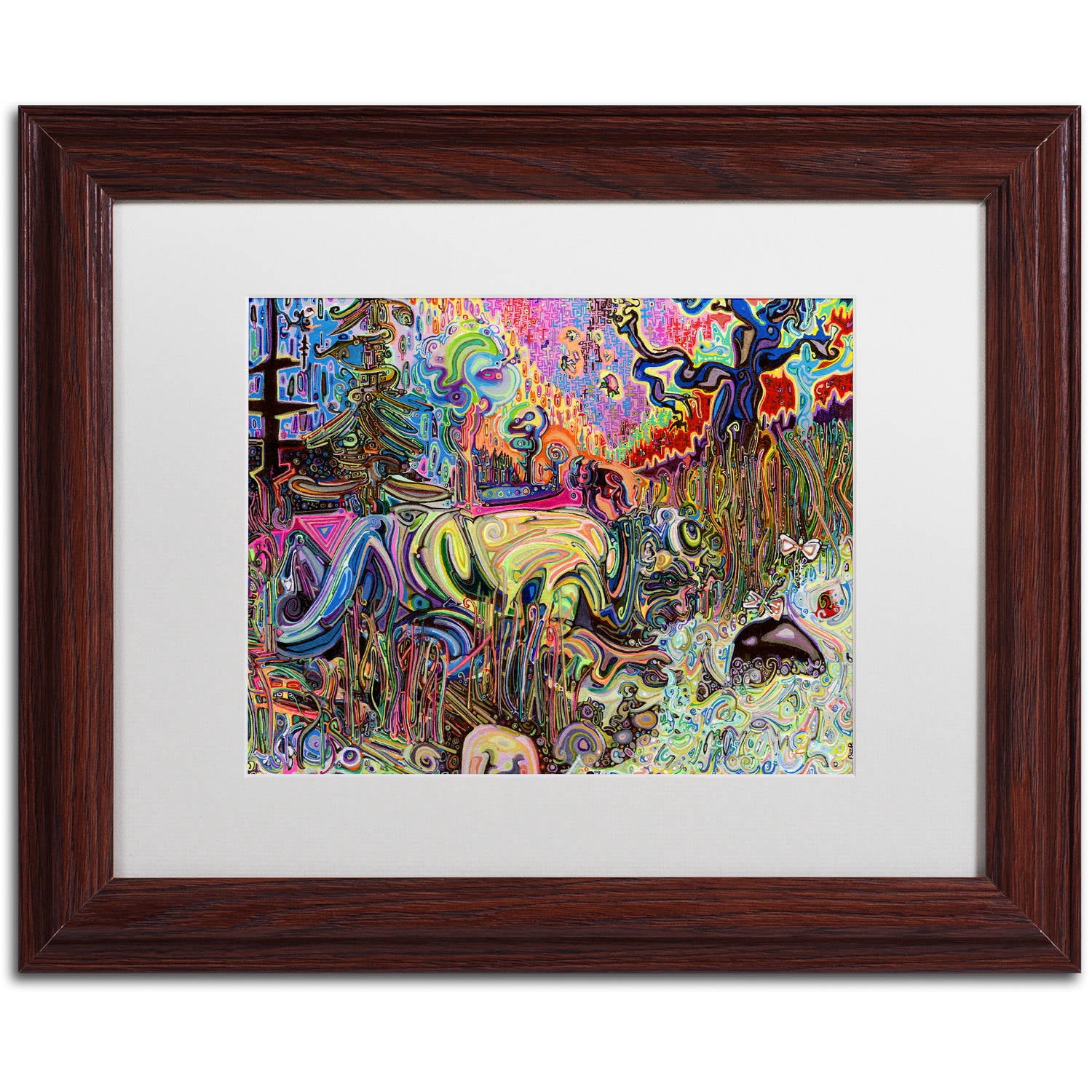 Trademark Fine Art Abstract Matted Framed Art ' Water ' by Josh Byer