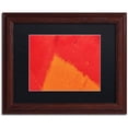 thumbnail image 1 of Trademark Fine Art "Abstract Orange Triangle" Canvas Art by Claire Doherty, Black Matte, Wood Frame, 1 of 4