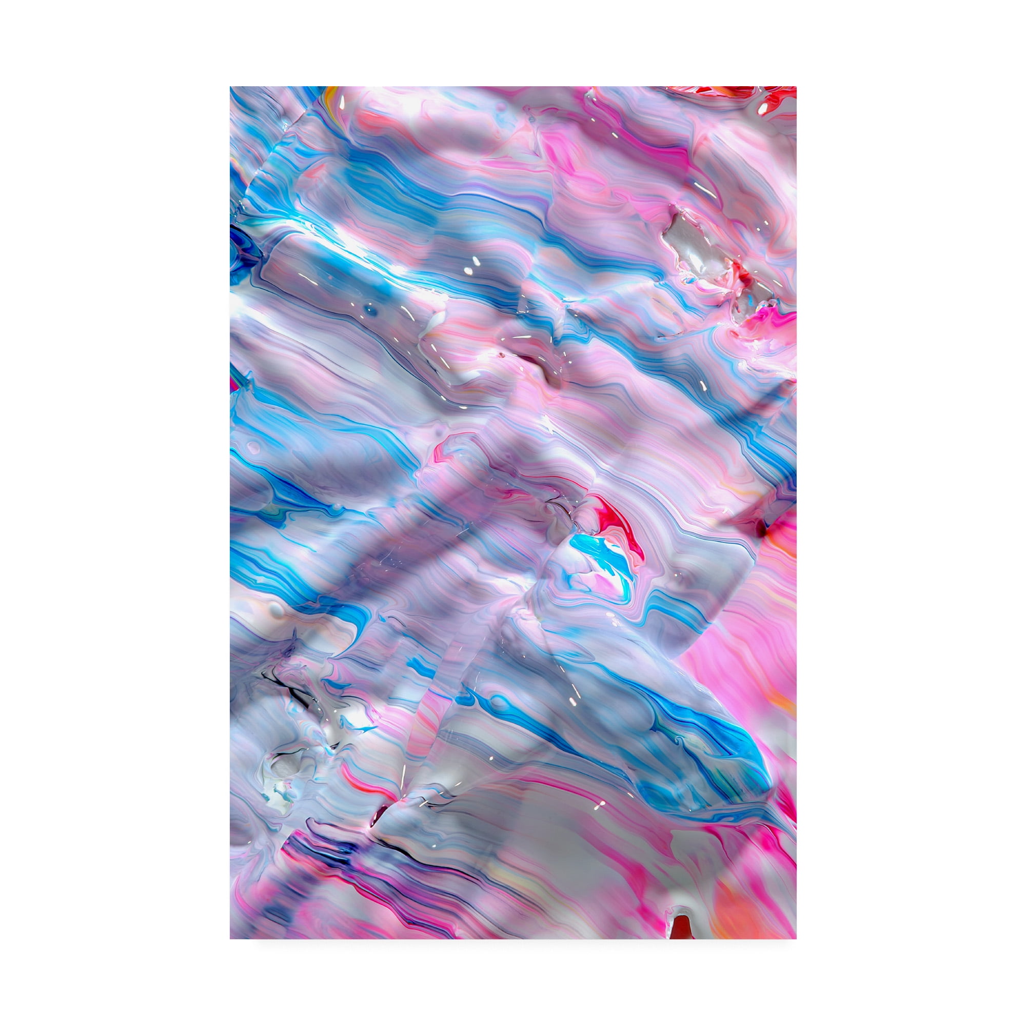 Colorful Abstract Canvas Art in Pink, Blue, and Purple