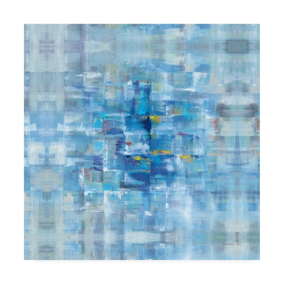 Trademark Fine Art 'Abstract Squares Blue' Canvas Art by Danhui Nai