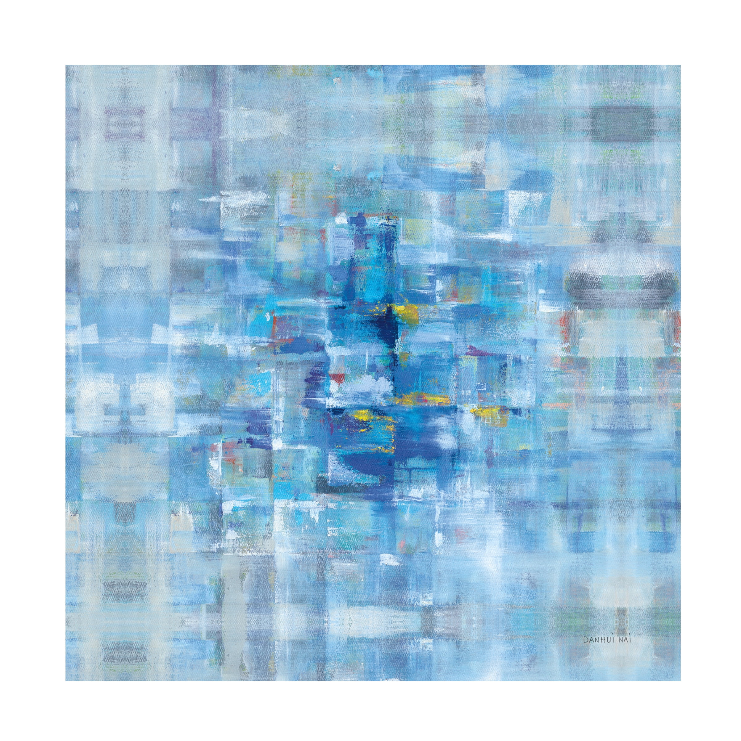 Trademark Fine Art 'Abstract Squares Blue' Canvas Art by Danhui Nai