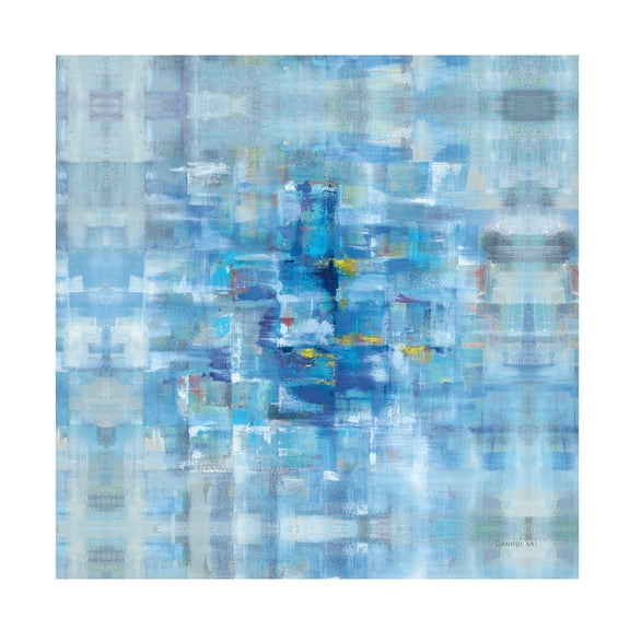 Trademark Fine Art 'Abstract Squares Blue' Canvas Art by Danhui Nai