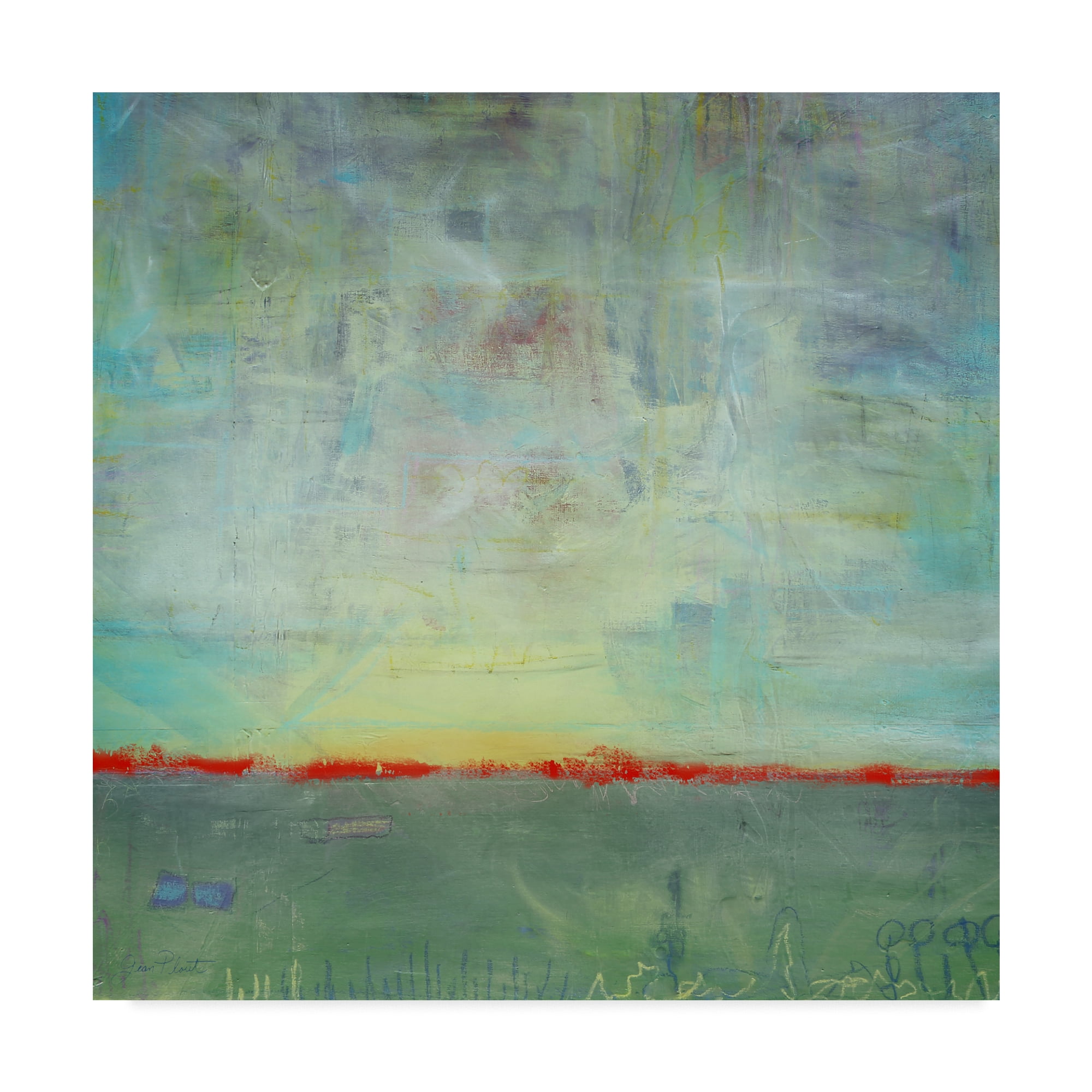 Trademark Fine Art 'Abstract Sunrise Landscape' Canvas Art by Jean Plout