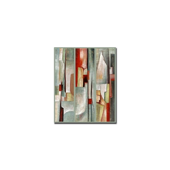 Trademark Fine Art "Abstract Triptych" Canvas Art by Joval