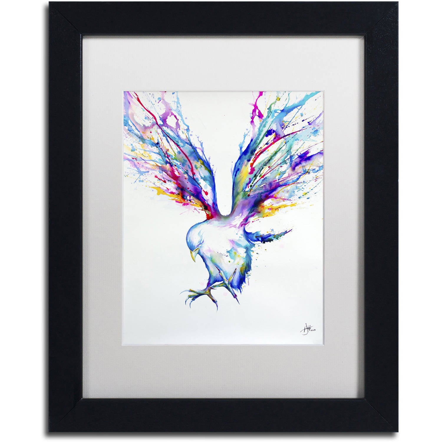 Trademark Fine Art 'Achilles' Canvas Art by Marc Allante, White Matte, Black Frame