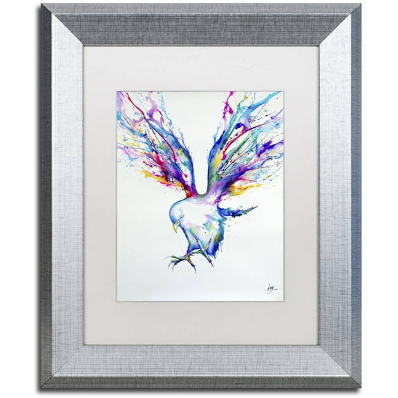 Trademark Fine Art 'Achilles' Canvas Art by Marc Allante, White Matte, Silver Frame