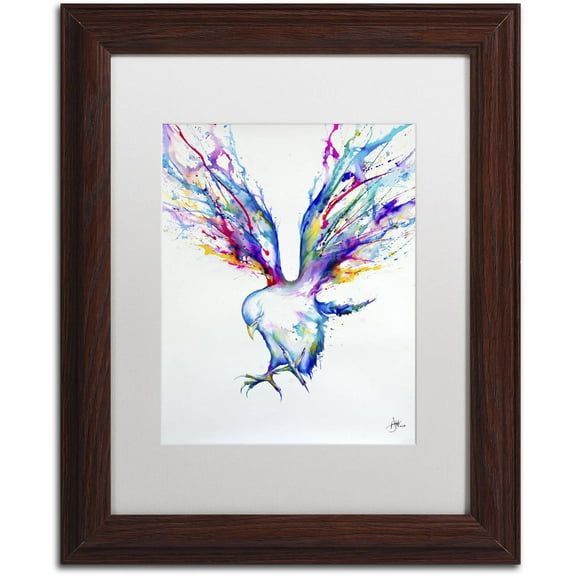 Trademark Fine Art 'Achilles' Canvas Art by Marc Allante, White Matte, Wood Frame