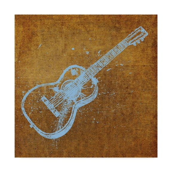 Trademark Fine Art 'Acoustic Guitar' Canvas Art by John W. Golden