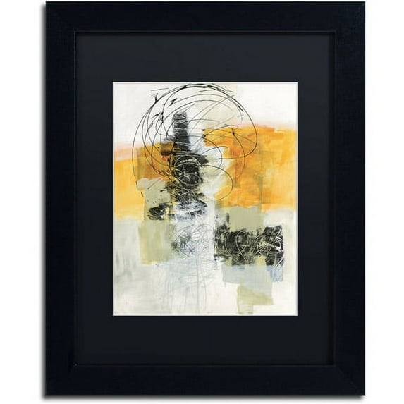 Trademark Fine Art "Action II" Canvas Art by Jane Davies, Black Matte, Black Frame