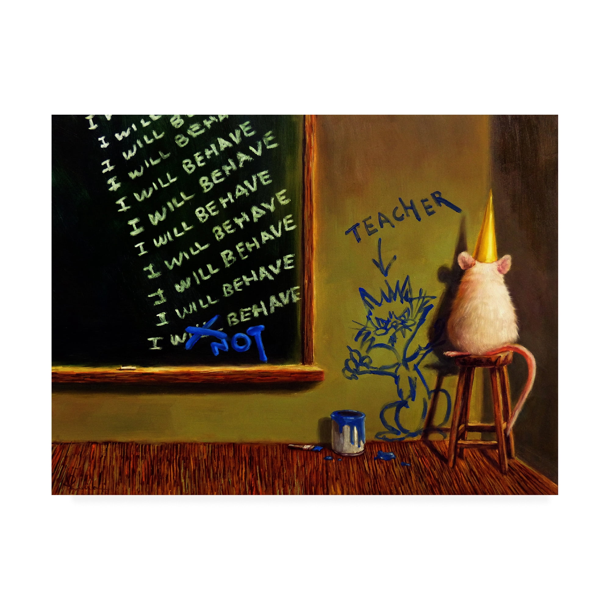 Trademark Fine Art 'Actions Have Consequences' Canvas Art by Lucia Hefferna