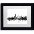 thumbnail image 1 of Trademark Fine Art "Adelaide Australia Skyline B&W" Canvas Art by Michael Tompsett, White Matte, Black Frame, 1 of 1