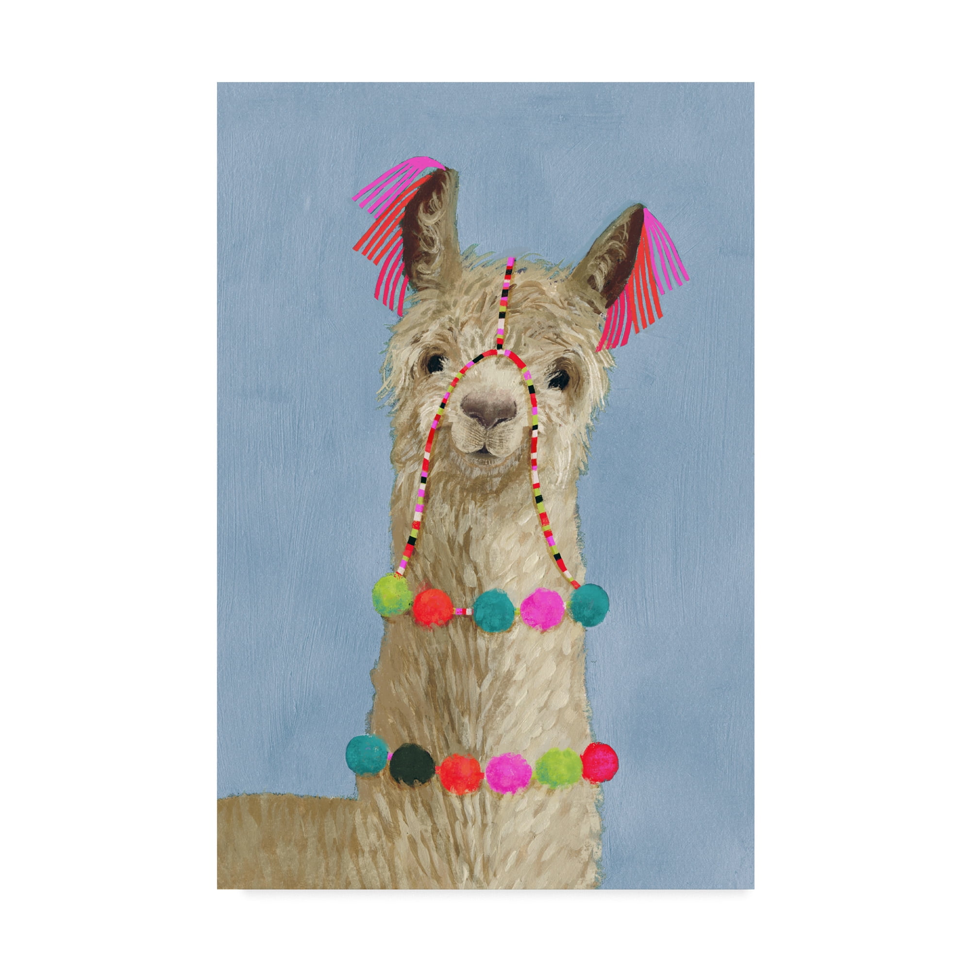 Trademark Fine Art 'Adorned Llama III' Canvas Art by Victoria Borges