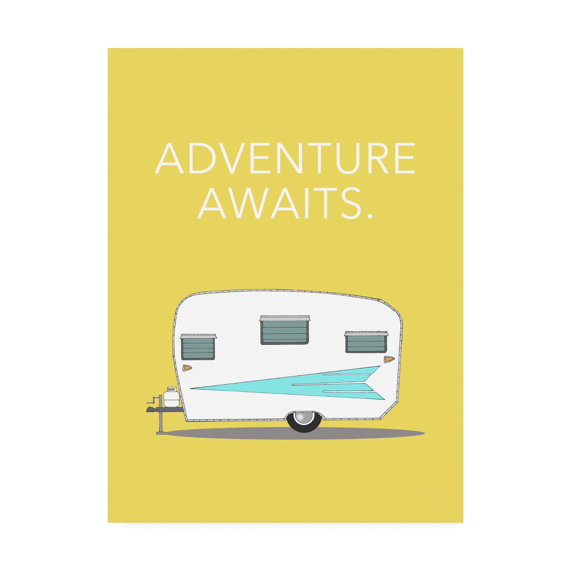 Trademark Fine Art 'Adventure Awaits Camping' Canvas Art by Annie Bailey Art